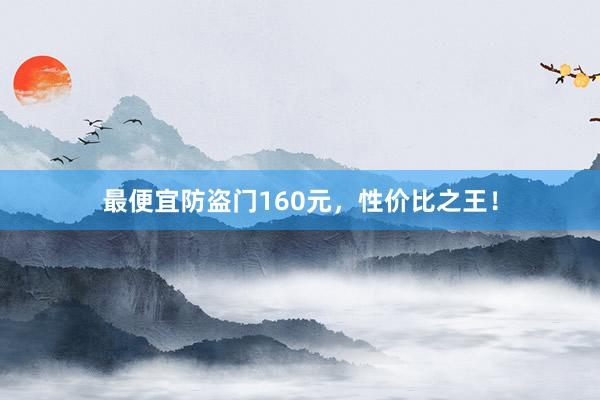 最便宜防盗门160元，性价比之王！